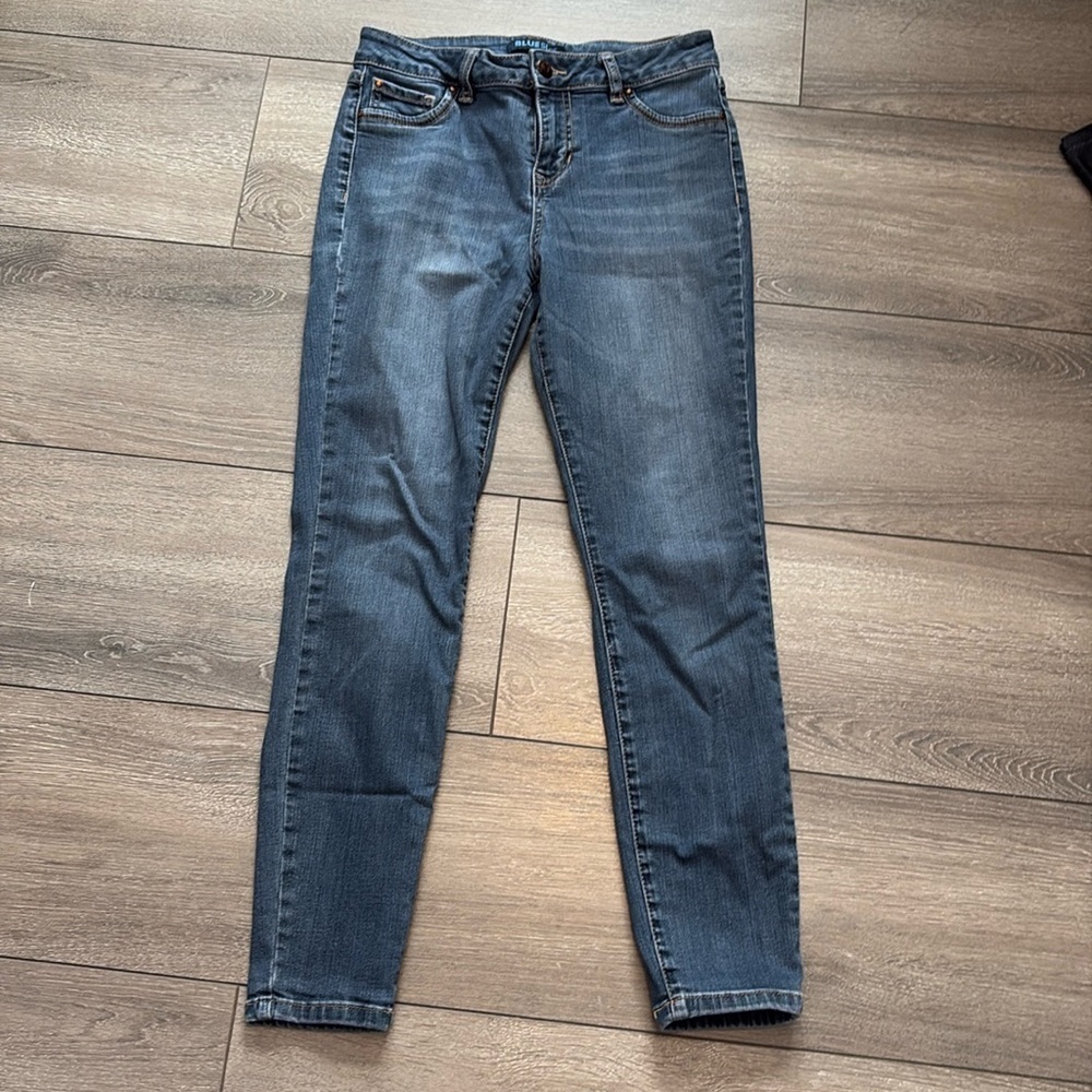 XS258 Blue spice mid rise skinny jeans